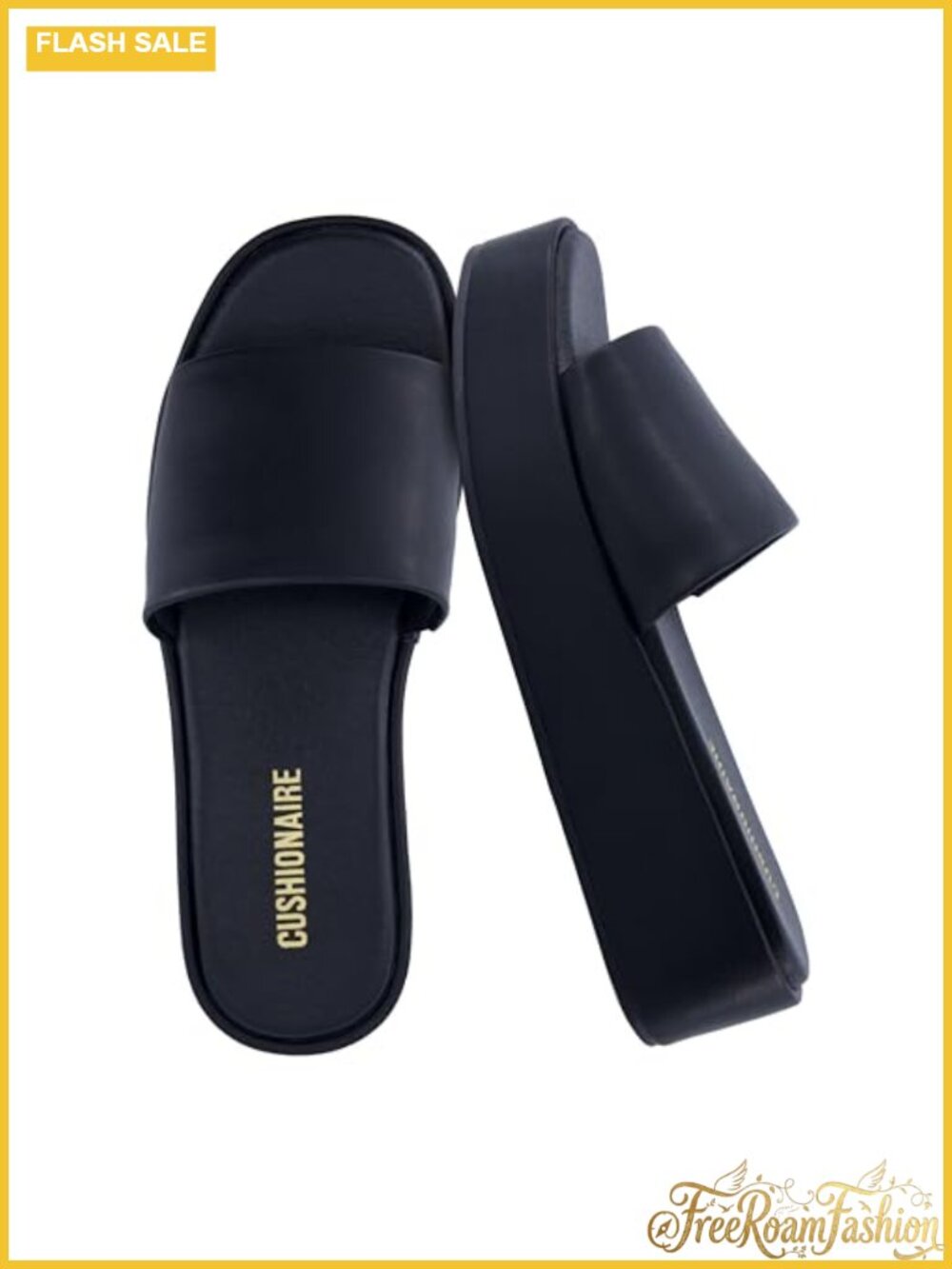 CUSHIONAIRE Kudos Platform Slide Sandals Vegan Slip On